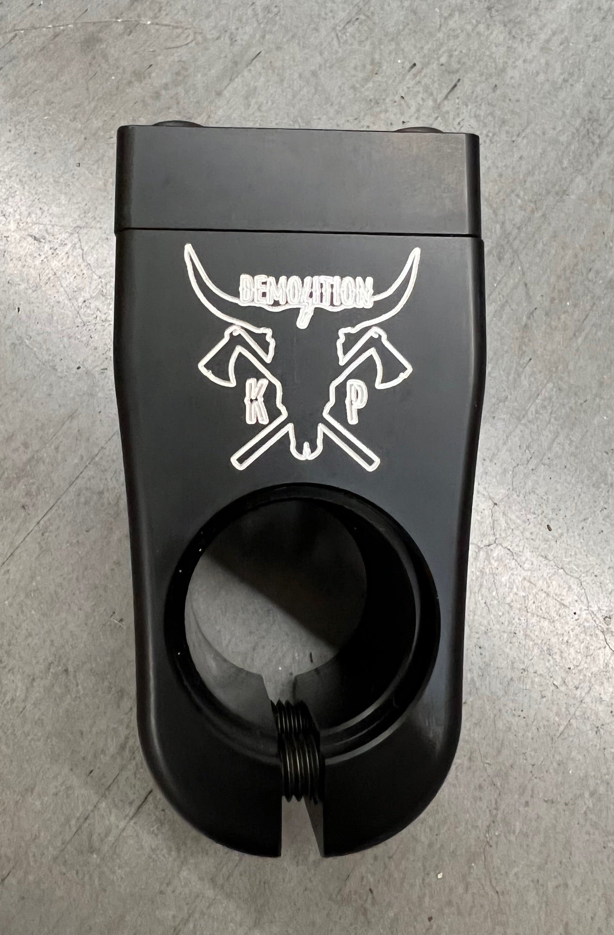 Demolition Kevin Peraza Front Load Stem with cow head KP logo